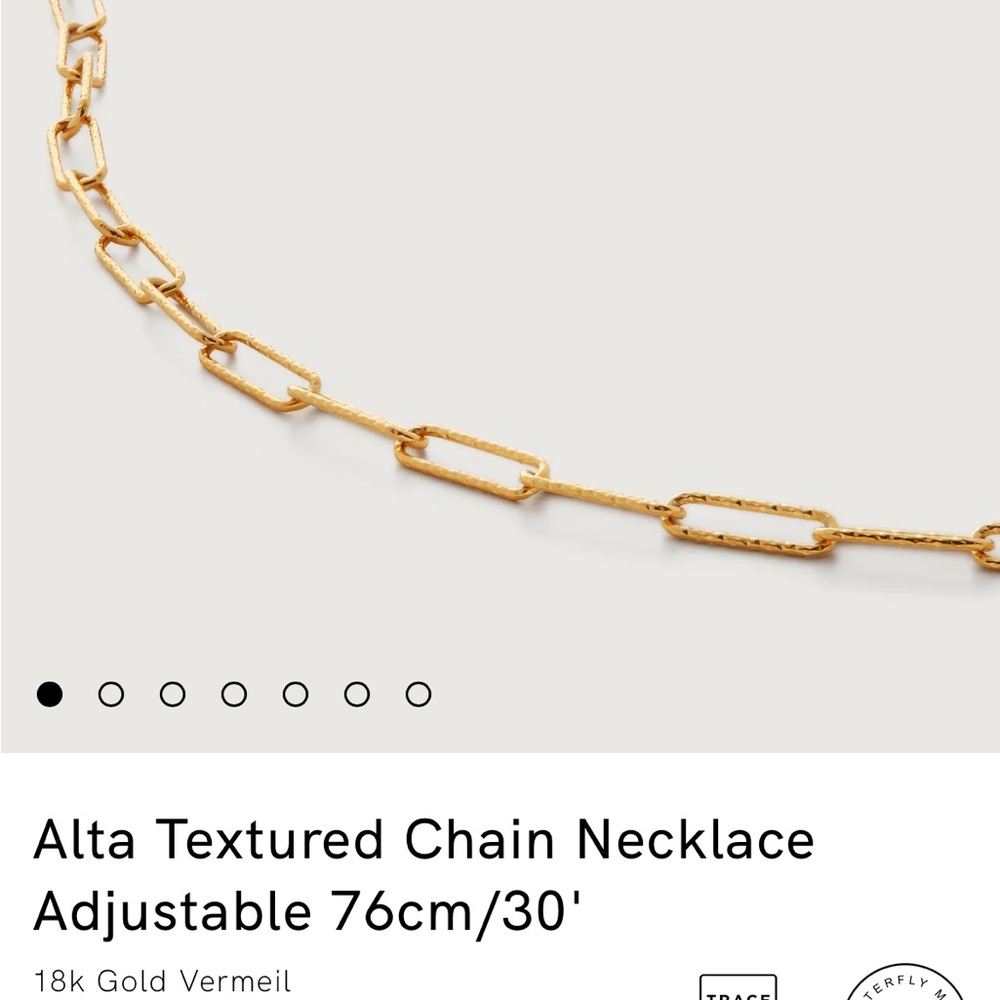 Monica Vinader Alta Textured Chain Necklace